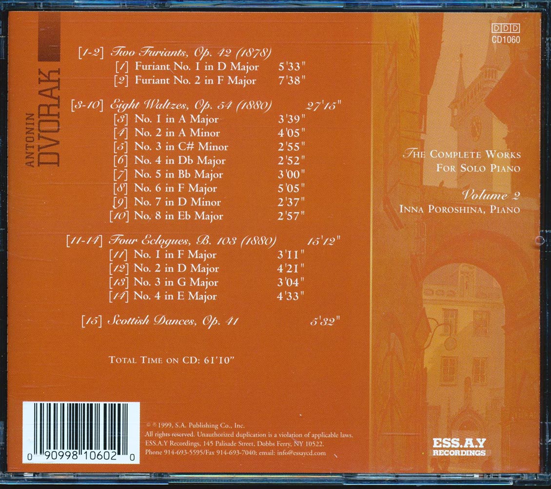Dvorak, Inna Poroshina - The Complete Works For Solo Piano Volume 2 (2xCD)