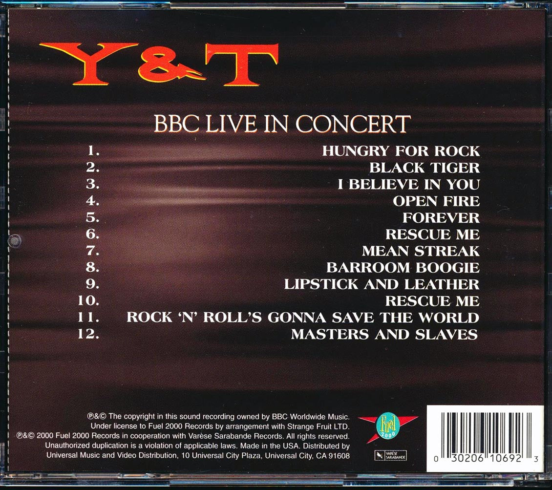 Y & T - BBC Live In Concert