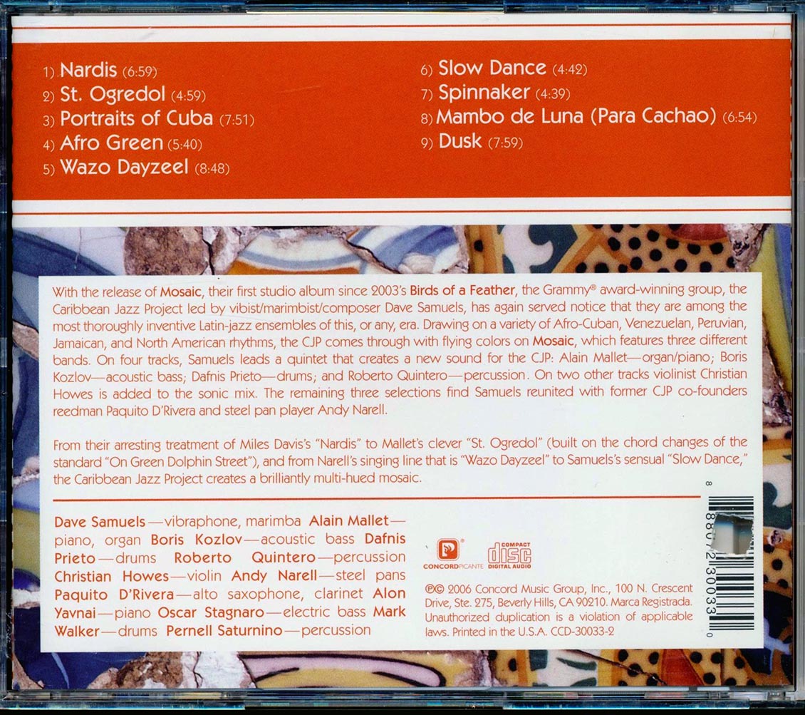 Caribbean Jazz Project, Dave Samuels - Mosiac (marked/ltd stock)