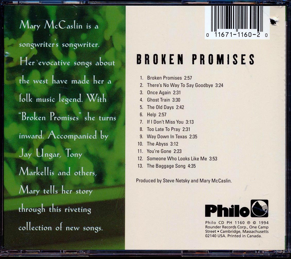 Mary McCaslin - Broken Promises (marked/ltd stock)