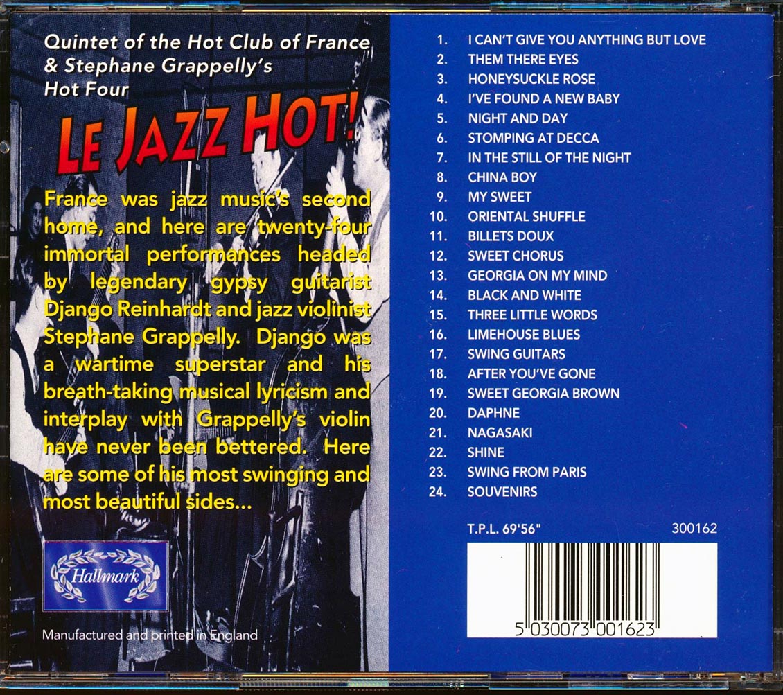 Django Reinhardt, Quintet Of The Hot Club Of France & Stephane Grappelly's Hot Four - Le Jazz Hot!: 24 Jazz Masterpieces