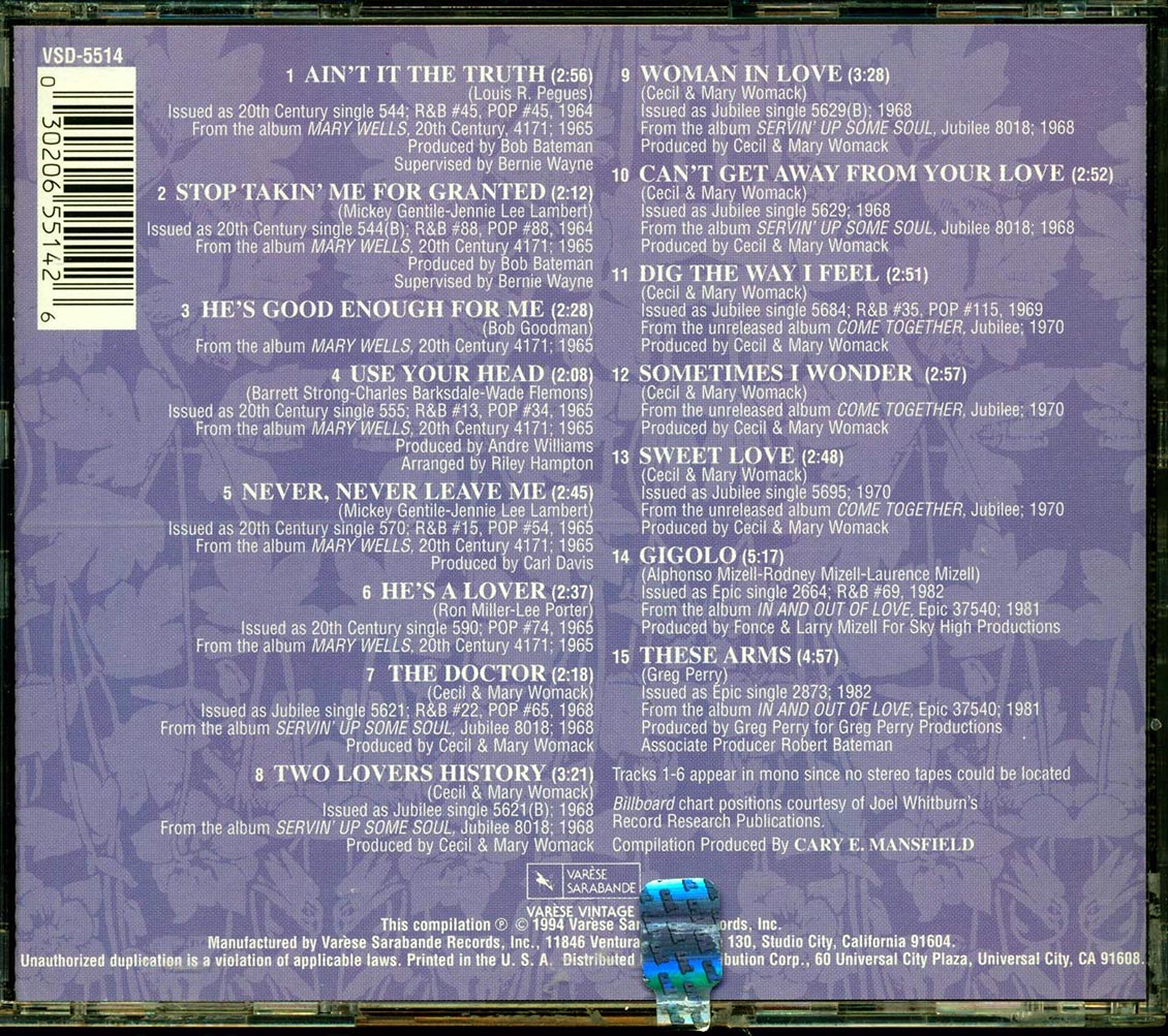 Mary Wells - Ain't It The Truth: The Best Of Mary Wells 1964-1982