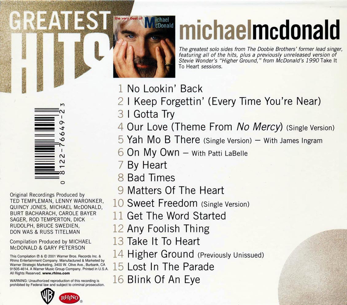 Michael McDonald - Greatest Hits: The Very Best Of Michael McDonald