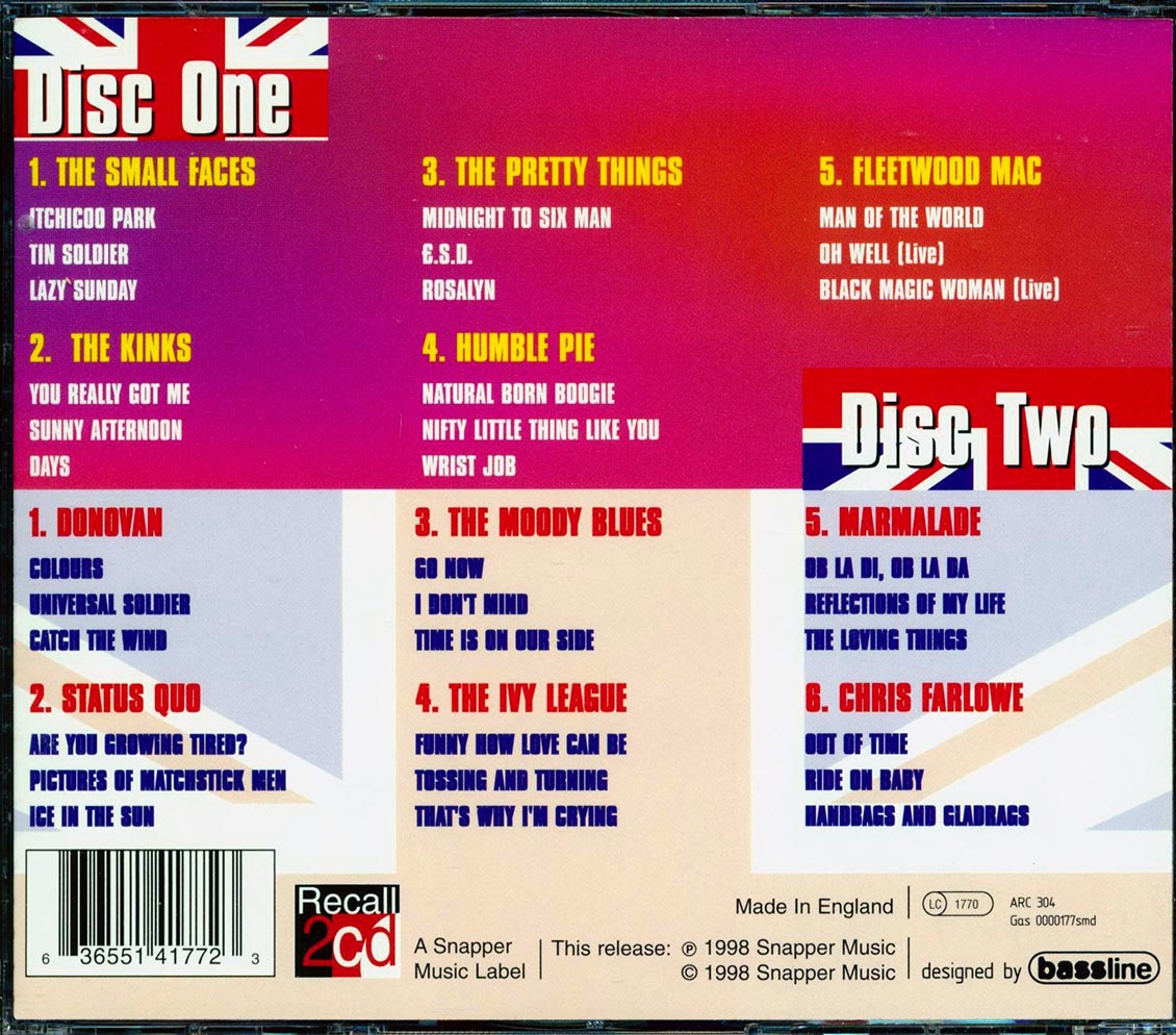 Humble Pie, The Small Faces, The Kinks, The Moody Blues, Etc. - Double Decker Triple Tracker: 2 CDs Of Far Groovy 60s Cheese (33 tracks) (2xCD) (remastered)