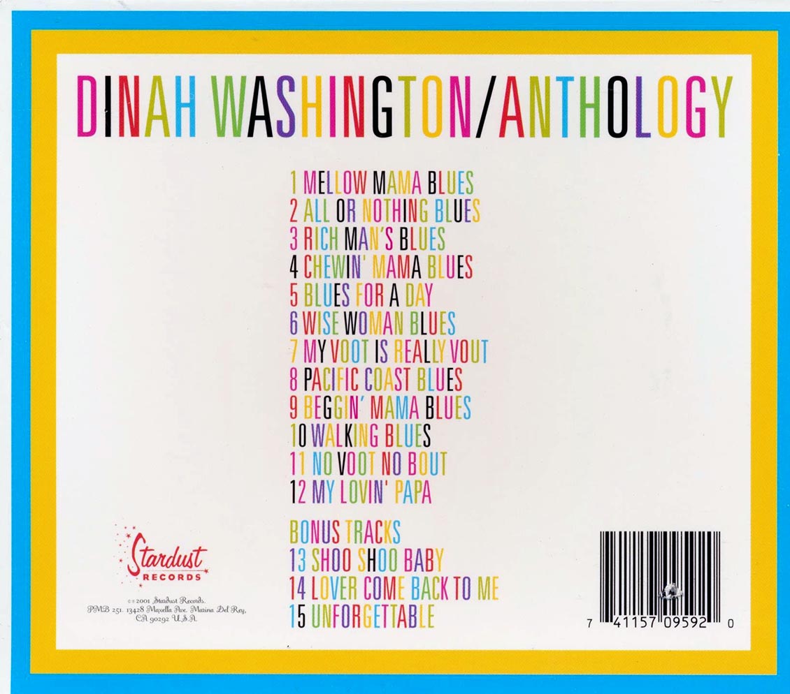 Dinah Washington - Anthology (marked/ltd stock)