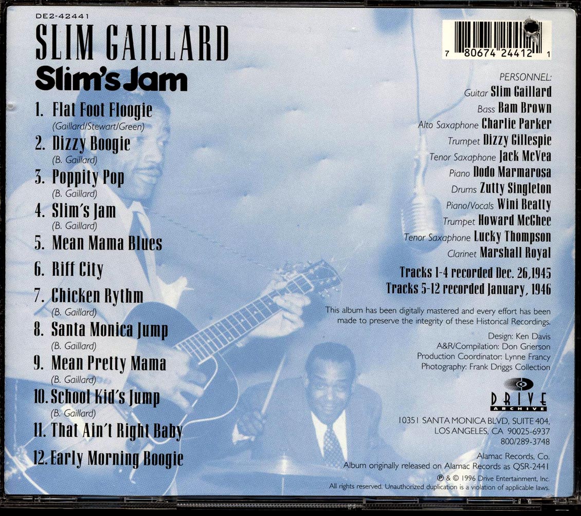 Slim Gaillard - Slim's Jam: Rare Recordings Never Before On CD (marked/ltd stock)