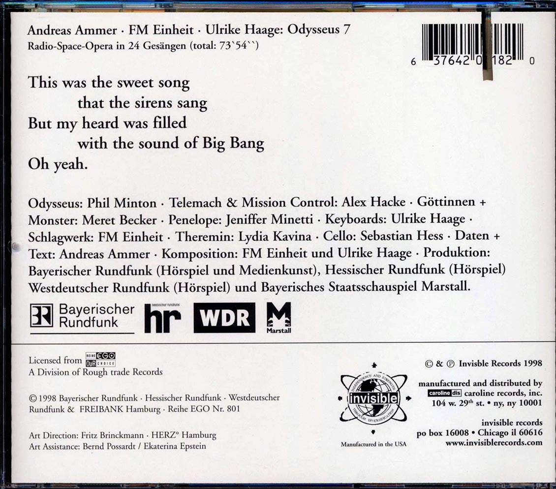 Ammer, Einheit, Haage - Odysseus 7 Original Soundtrack (marked/ltd stock)