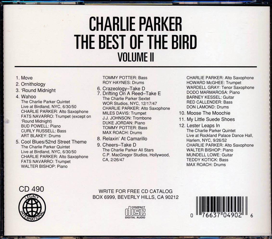 Charlie Parker - The Best Of The Bird Volume 2