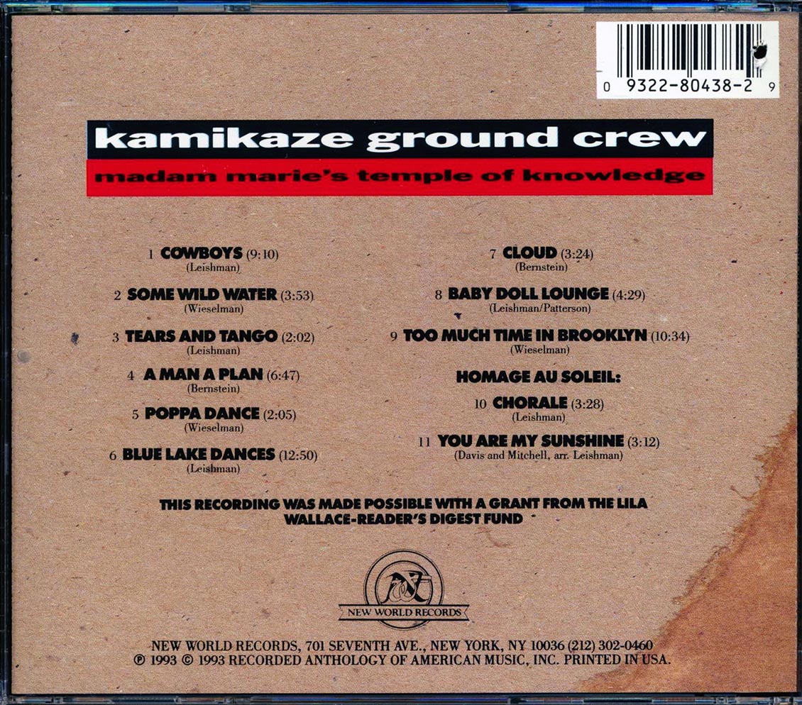 Kamikaze Ground Crew - Madam Marie's Temple Of Knowledge (marked/ltd stock)