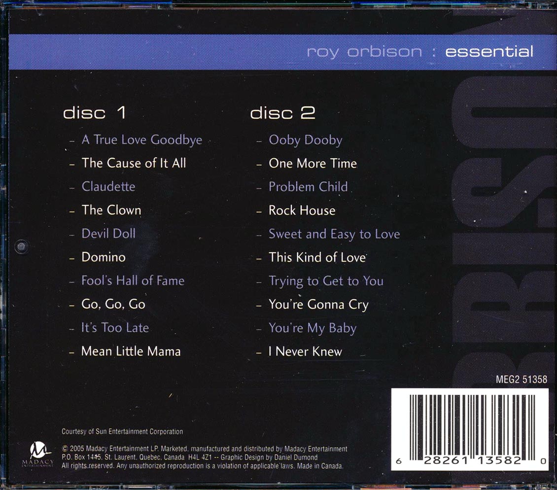 Roy Orbison - Essential (20 tracks) (2xCD)