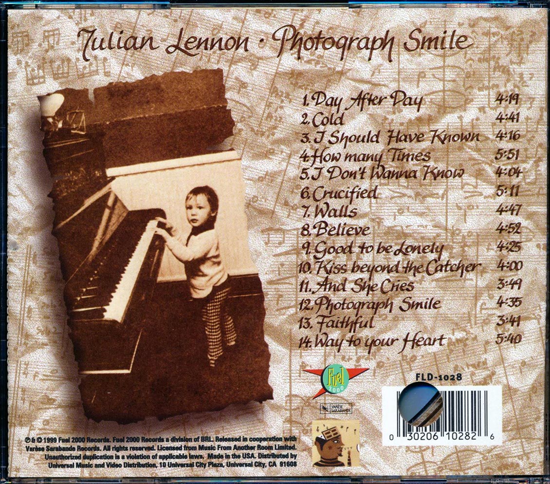 Julian Lennon - Photograph Smile (marked/ltd stock)