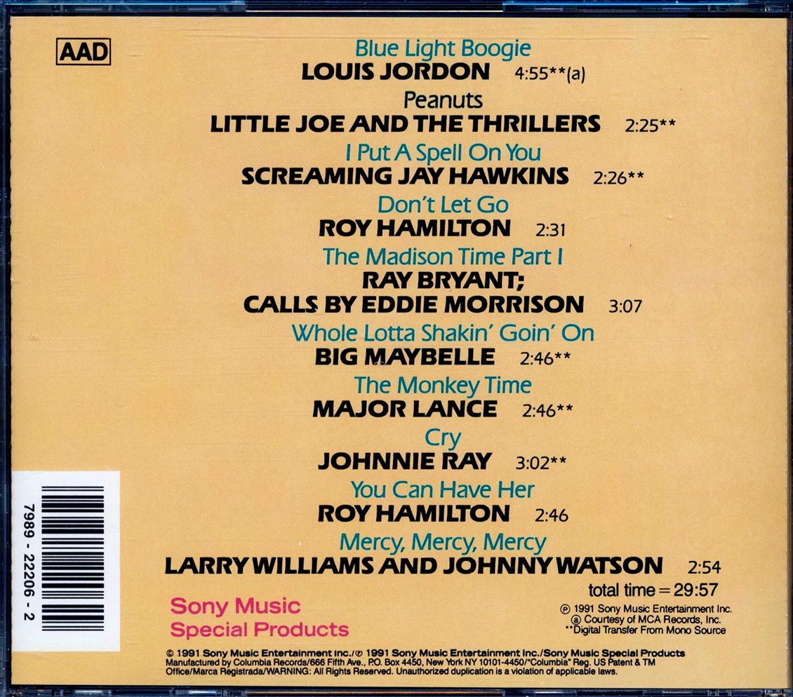 Louis Jordon, Screamin' Jay Hawkins, Johnny Ray, Etc. - The Monkey Time & Other R&B Hits