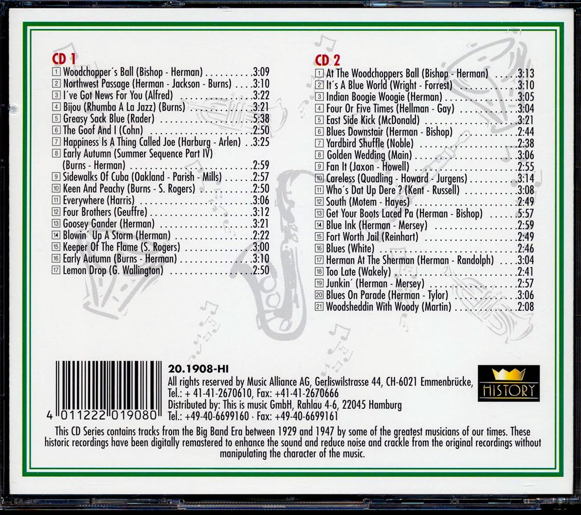 Woody Herman - Blues On Parade: Recordings Of The Greatest Musicians Of The Big Band Era 1929-1947 (38 tracks) (2xCD) (remastered)
