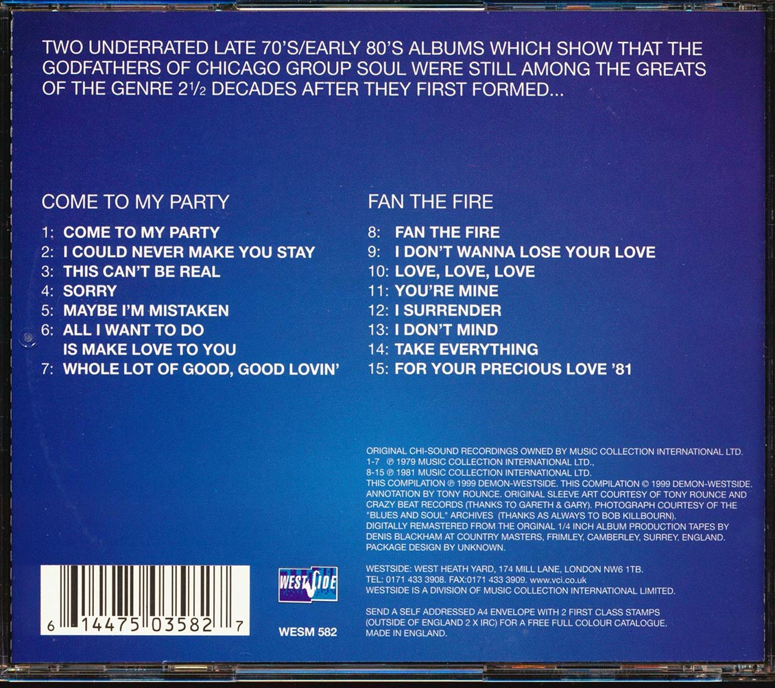 The Impressions - Come To My Party + Fan The Fire (2 albums on 1 CD)