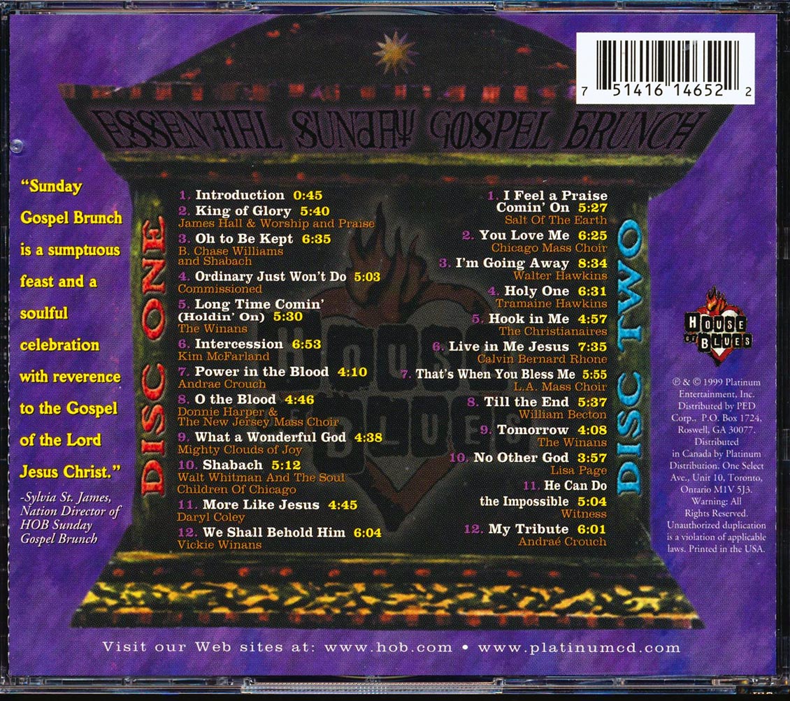 Might Clouds Of Joy, The Christianaires, Salt Of The Earth, Etc. - Essential Sunday Gospel Brunch (24 tracks) (2xCD)