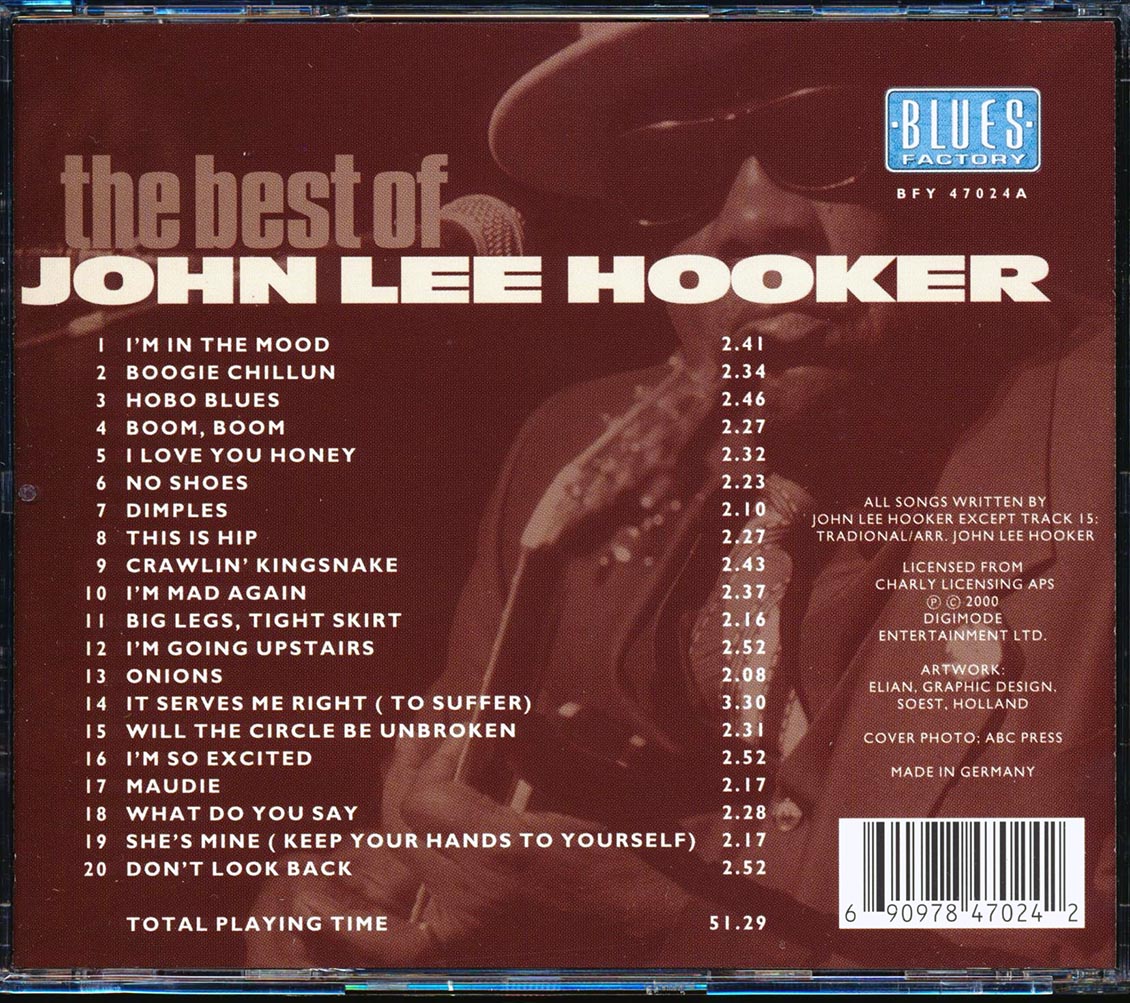 John Lee Hooker - The Best Of John Lee Hooker (20 tracks)