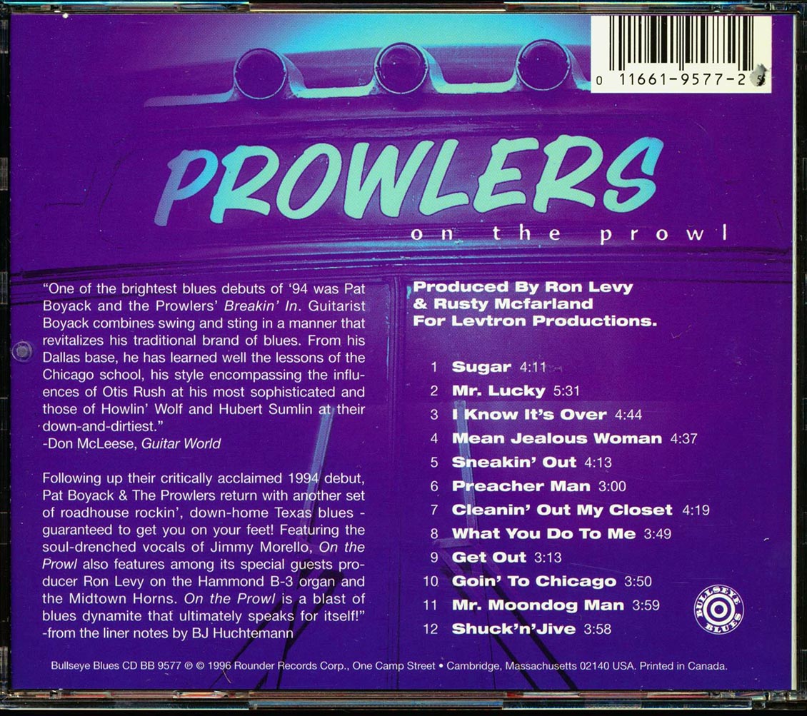 Pat Boyack & The Prowlers - On The Prowl (marked/ltd stock)