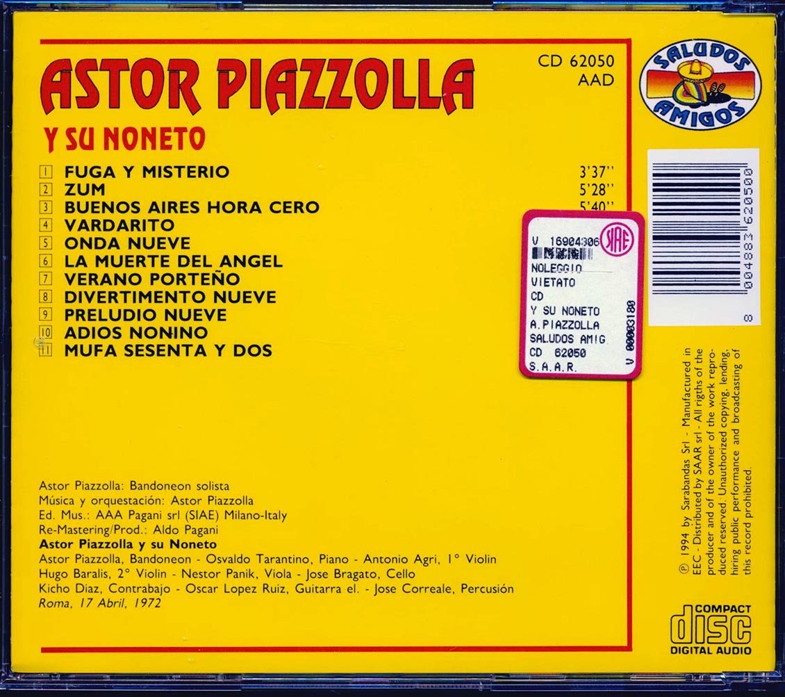 Astor Piazzolla Y Su Noneto - Astor Piazzolla Y Su Noneto