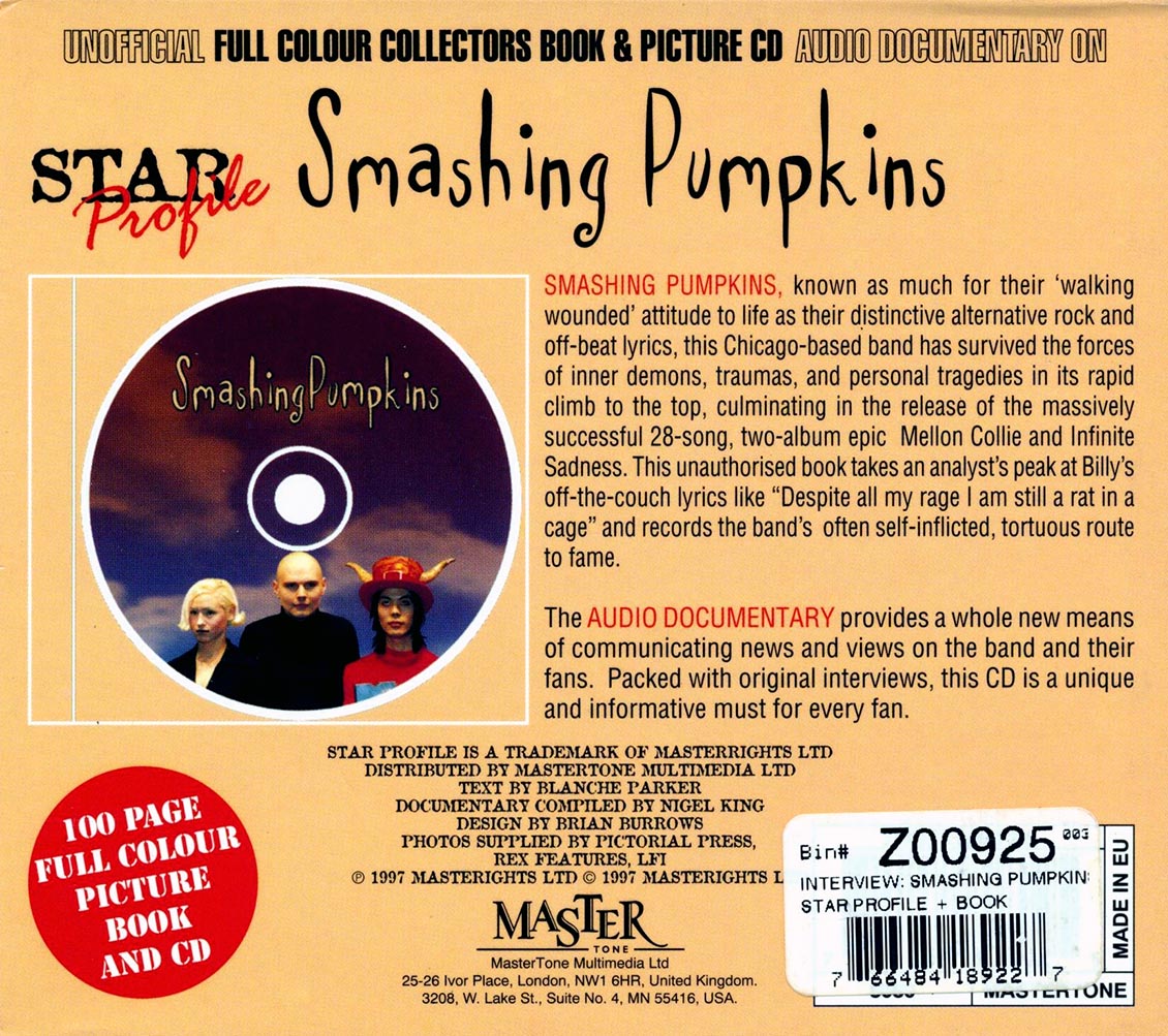 Smashing Pumpkins - Star Profile: Full Colour Collectors Book & Picture CD Audio Documentary (incl. large booklet)