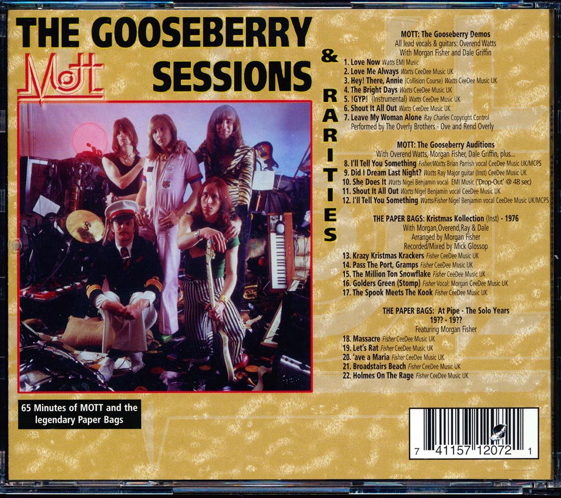 Mott, The Paper Bags - The Gooseberry Sessions & The Rarities (22 tracks)