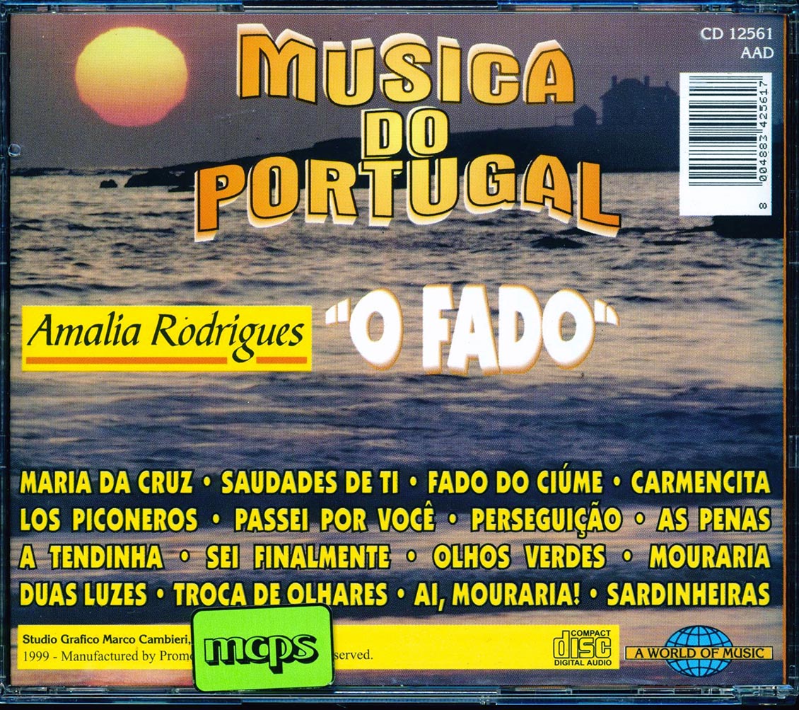 Amalia Rodrigues - O Fado: Musica Do Portgugal