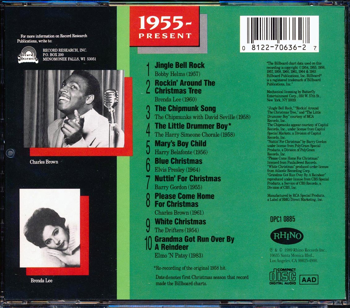 Elvis Presley, The Drifters, Bobby Gordon, The Chipmunks, Brenda Lee, Etc. - Billboard Greatest Christmas Hits 1955-Present
