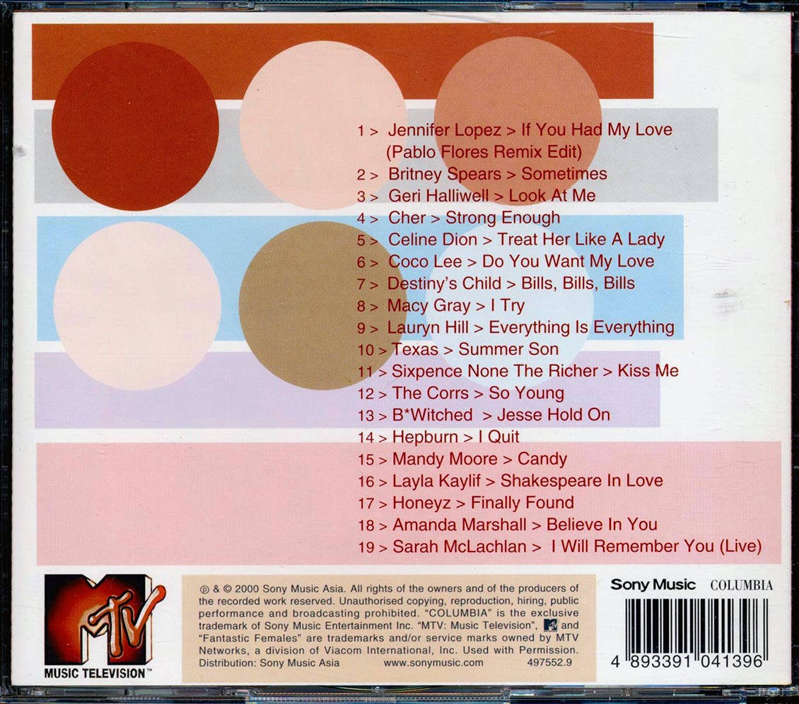 Jennifer Lopez, Destiny's Child, Cher, Mandy Moore, Lauryn Hill, Celine Dion, Etc. - MTV Fantastic Females 2 (2xCD)