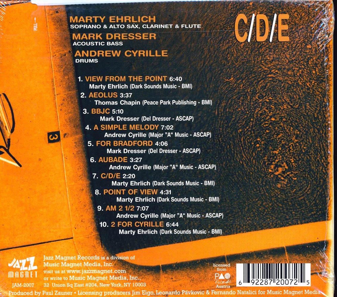 Andrew Cyrille, Mark Dresser, Marty Ehrlich - C/D/E