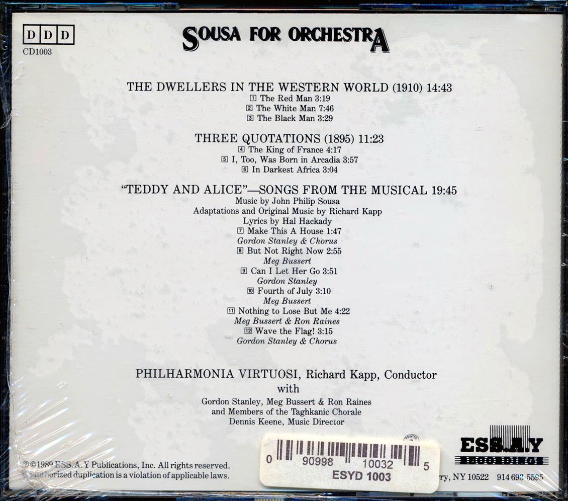 John Philip Sousa, Philharmonia Virtuosi, Richard Kapp - Sousa For Orchestra