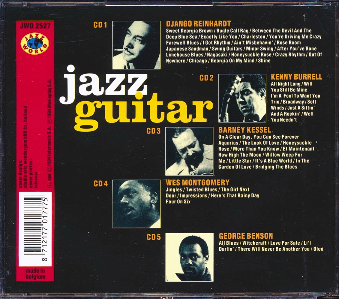 George Benson, Barney Kessel, Kenny Burrell, Django Reinhardt, Wes Montgomery - Jazz Guitar (54 tracks) (5xCD)