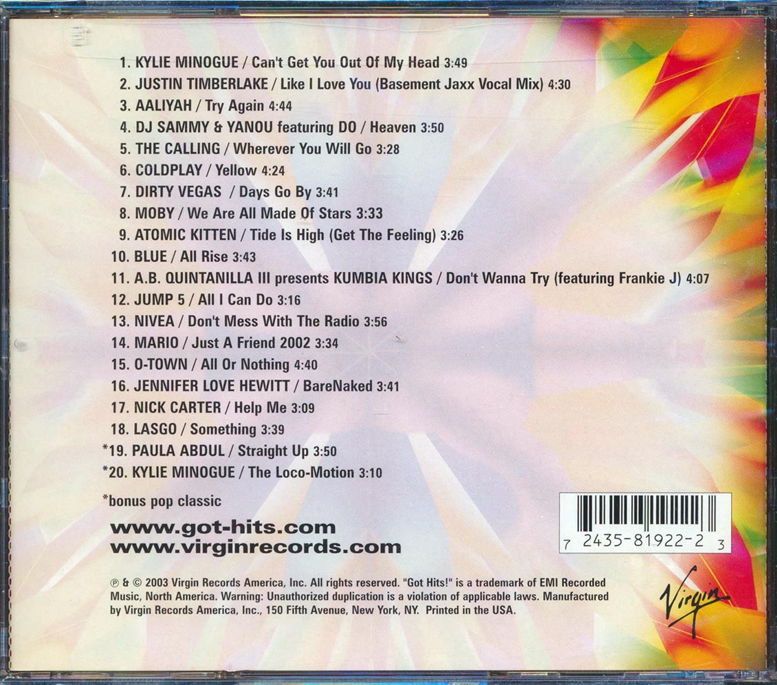 Coldplay, Paula Abdul, Moby, Etc. - Got Hits! Perfect Pop Album