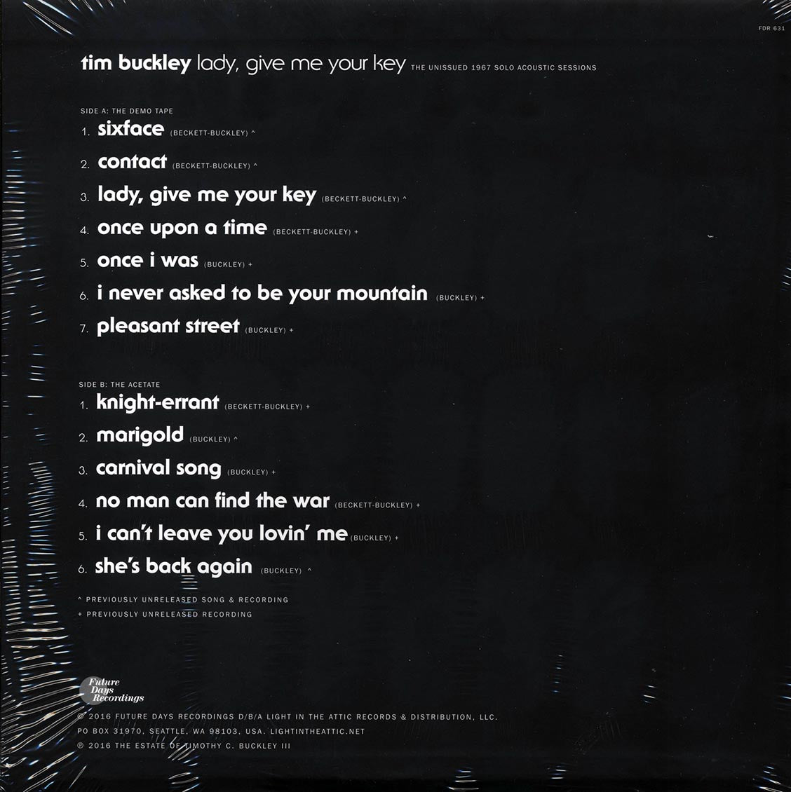 Tim Buckley - Lady, Give Me Your Key: The Unissued 1967 Solo Acoustic Sessions