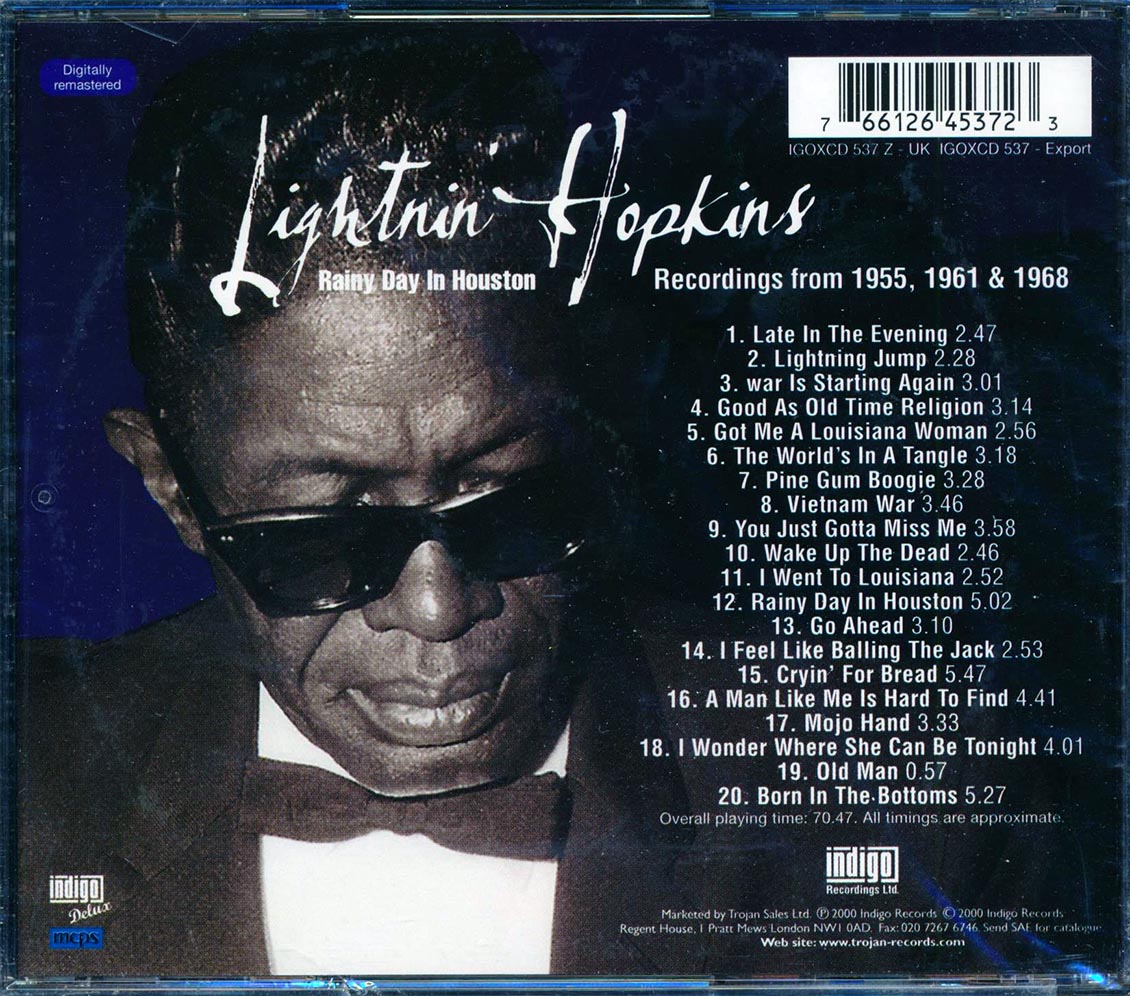 Lightnin' Hopkins - Rainy Day In Houston (remastered)