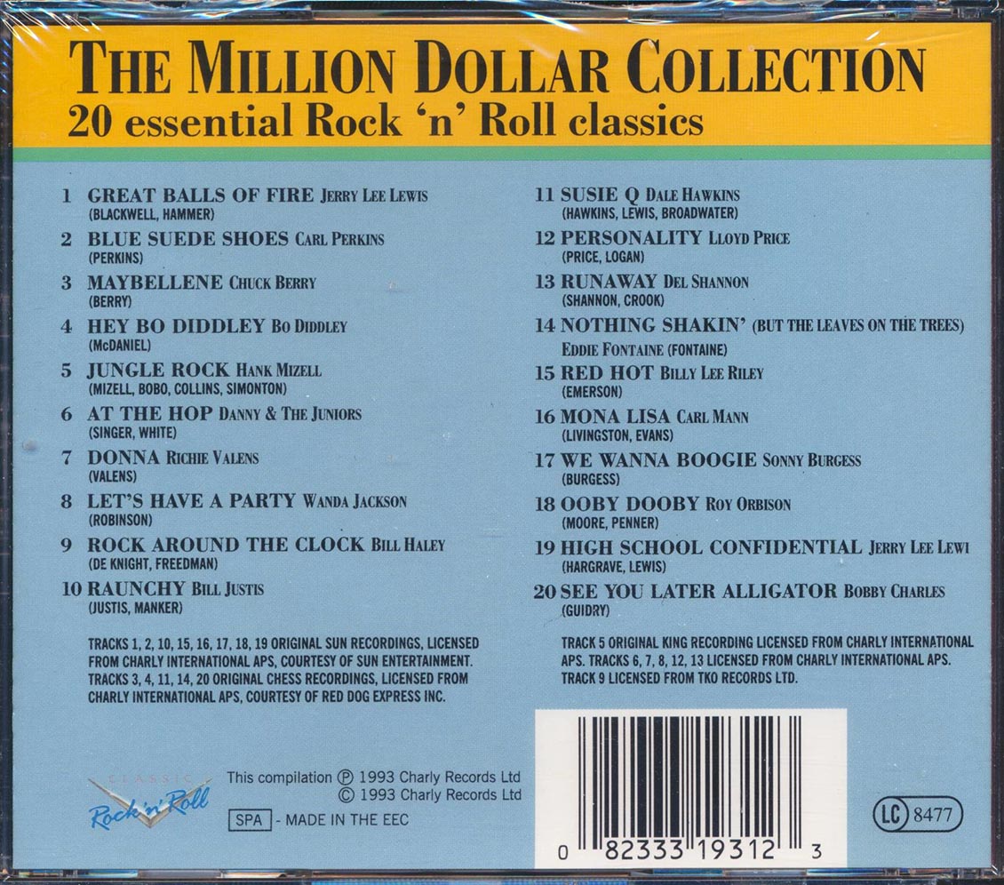 Jerry Lee Lewis, Chuck Berry, Danny & The Juniors, Roy Orbison, Etc. - The Million Dollar Collection: 20 Essential Rock 'N' Roll Classics (20 tracks)