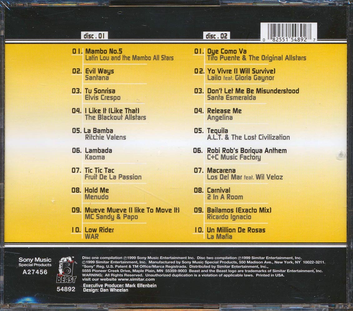 Santana, Tito Puente, War, Los Del Mar, Richie Valens, Latin Lou, Etc. - Latin Gold (20 tracks) (2xCD)