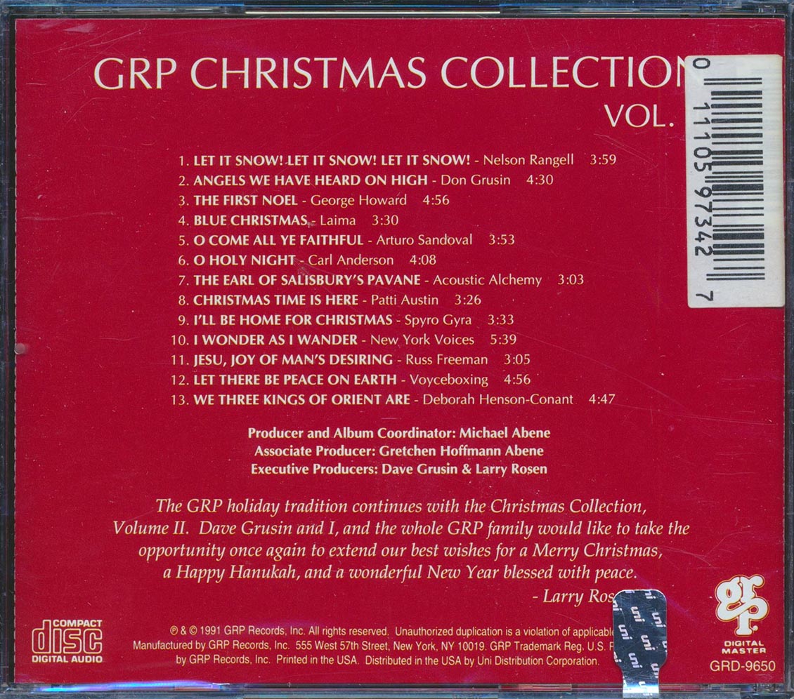 Nelson Rangell, Don Grusin, Spyr Gyra, Patti Austin, Etc. - GRP Christmas Collection Volume 2