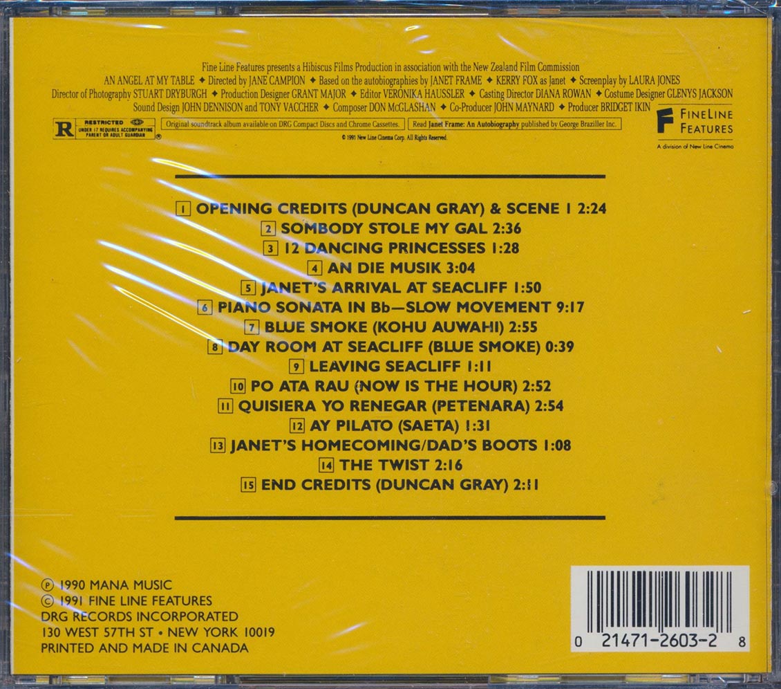 Don McGlashan - An Angel At My Table: Music From The Original Motion Picture Soundtrack