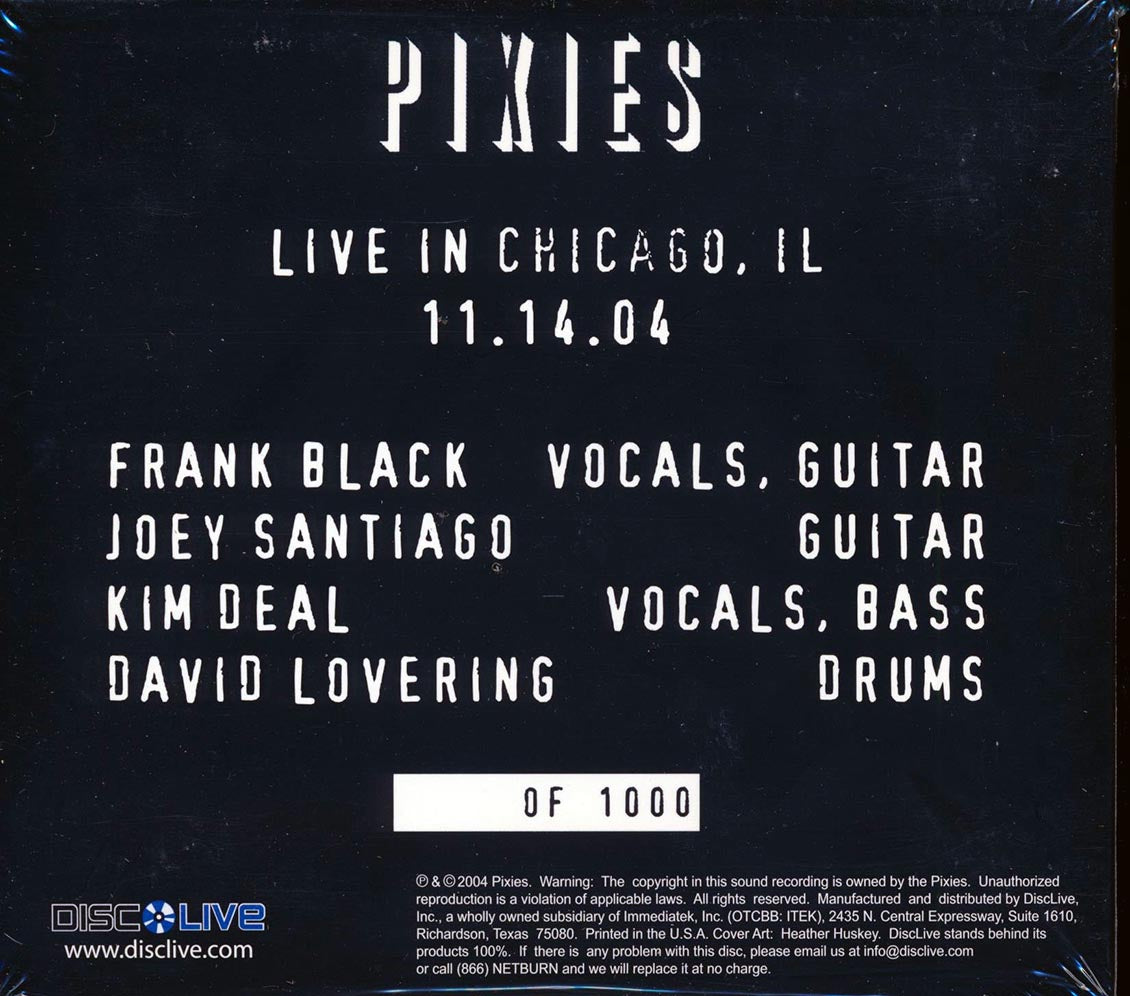 The Pixies - Live In Chicago, IL 11.14.04 (ltd. ed.) (2xCD)