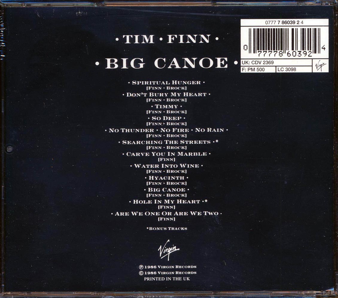 Tim Finn - Big Canoe