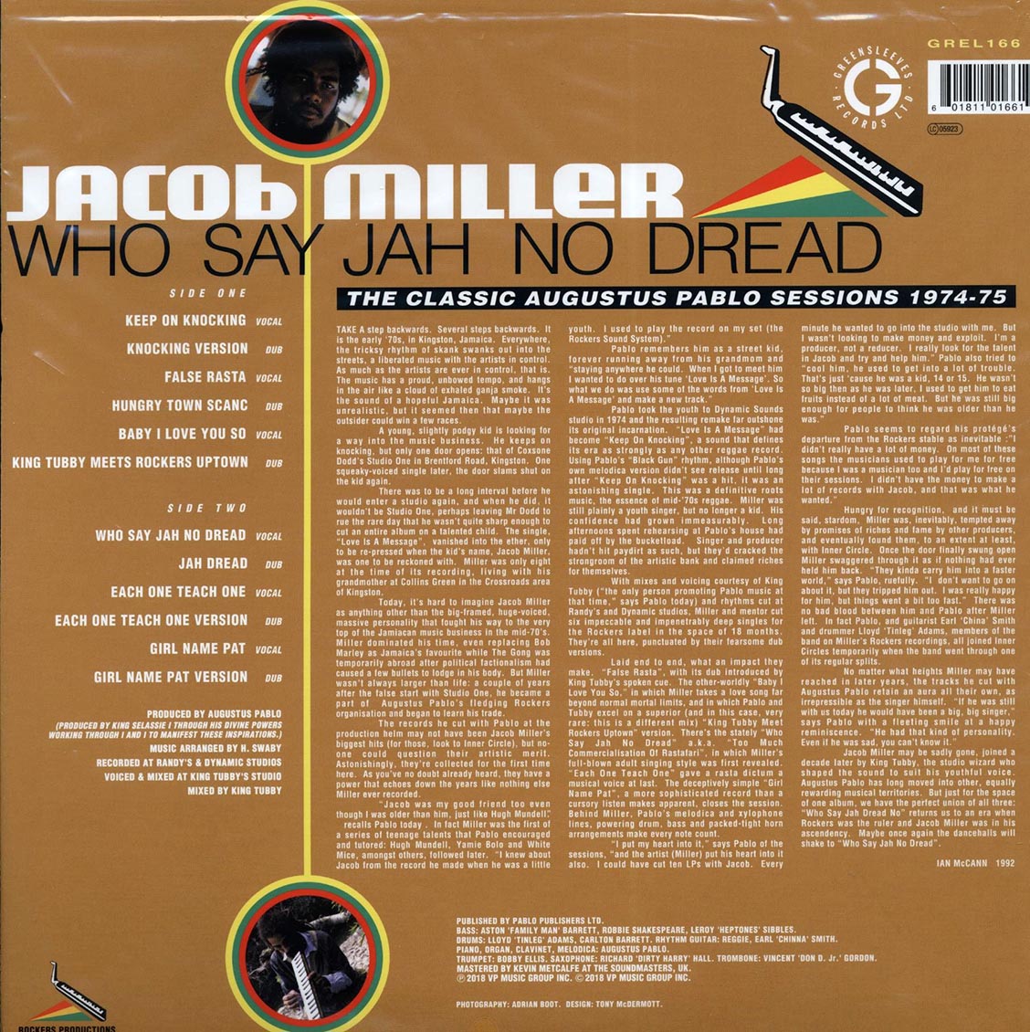 Jacob Miller - Who Say Jah No Dread: The Classic Augustus Pablo Sessions 1974-1975