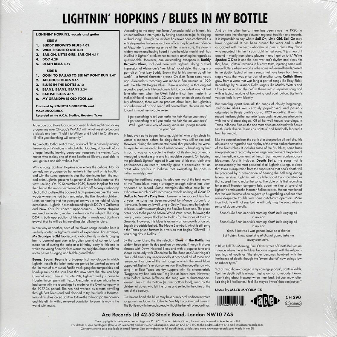 Lightnin' Hopkins - Blues In My Bottle