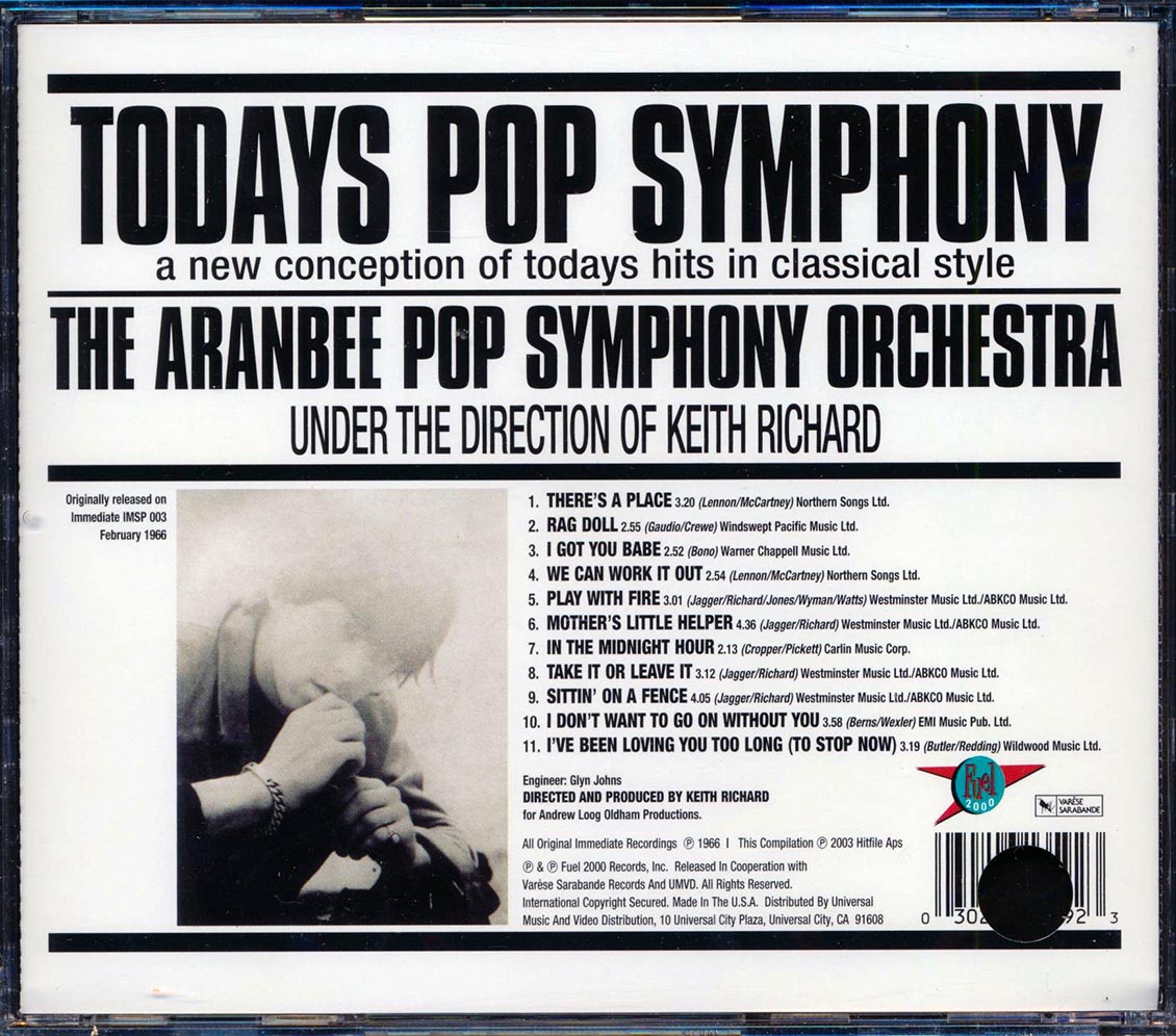 The Aranbee Pop Symphony Orchestra, Keith Richard - Todays Pop Symphony: A New Conception Of Todays Hits In Classical Style (+bonus track) (marked/ltd stock)