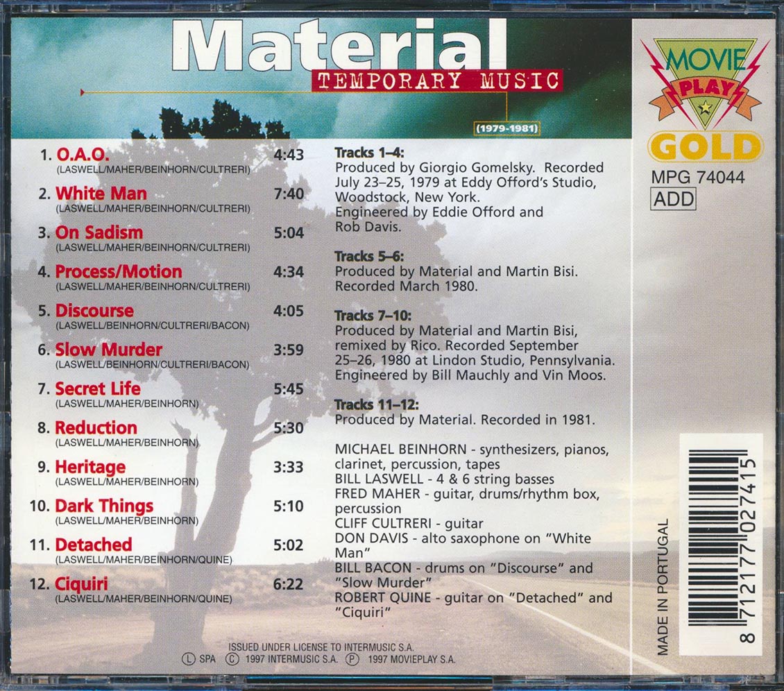 Material - Temporary Music 1979-1981