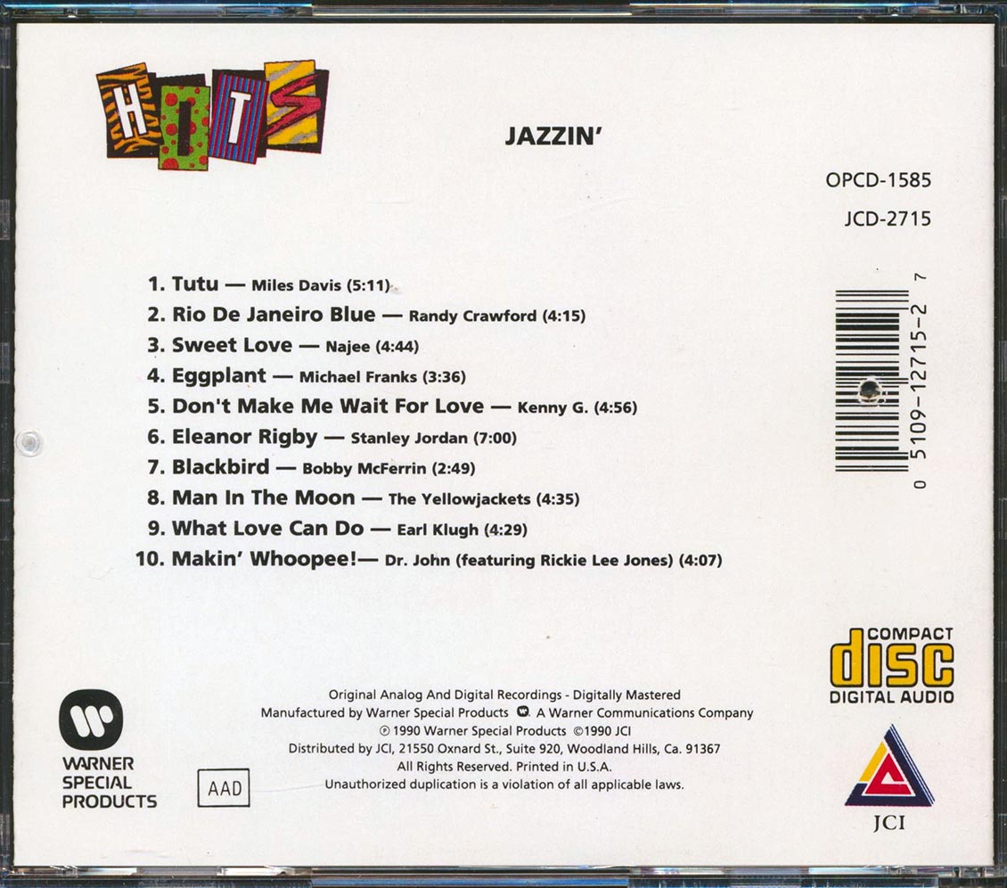 Miles Davis, The Yellowjackets, Kenny G, Etc. - Jazzin' Hits (marked/ltd stock)