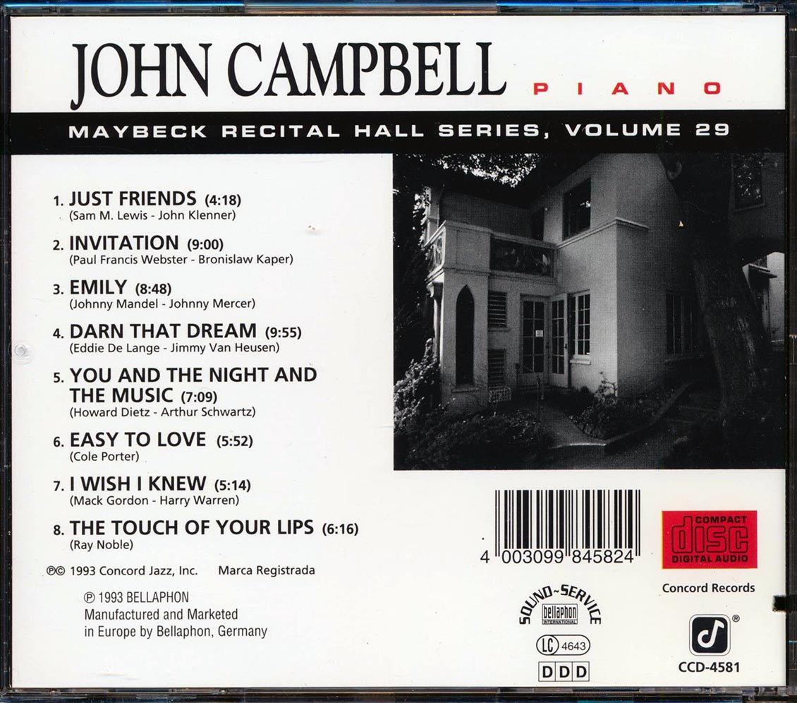 John Campbell - At Maybeck: Maybeck Recital Hall Series Volume 29 (marked/ltd stock)