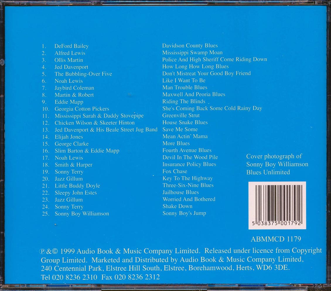 Sonny Terry, Chicken Wilson, Daddy Stovepipe, Sonny Boy Williamson, Etc. - Harmonica Blues (25 tracks)