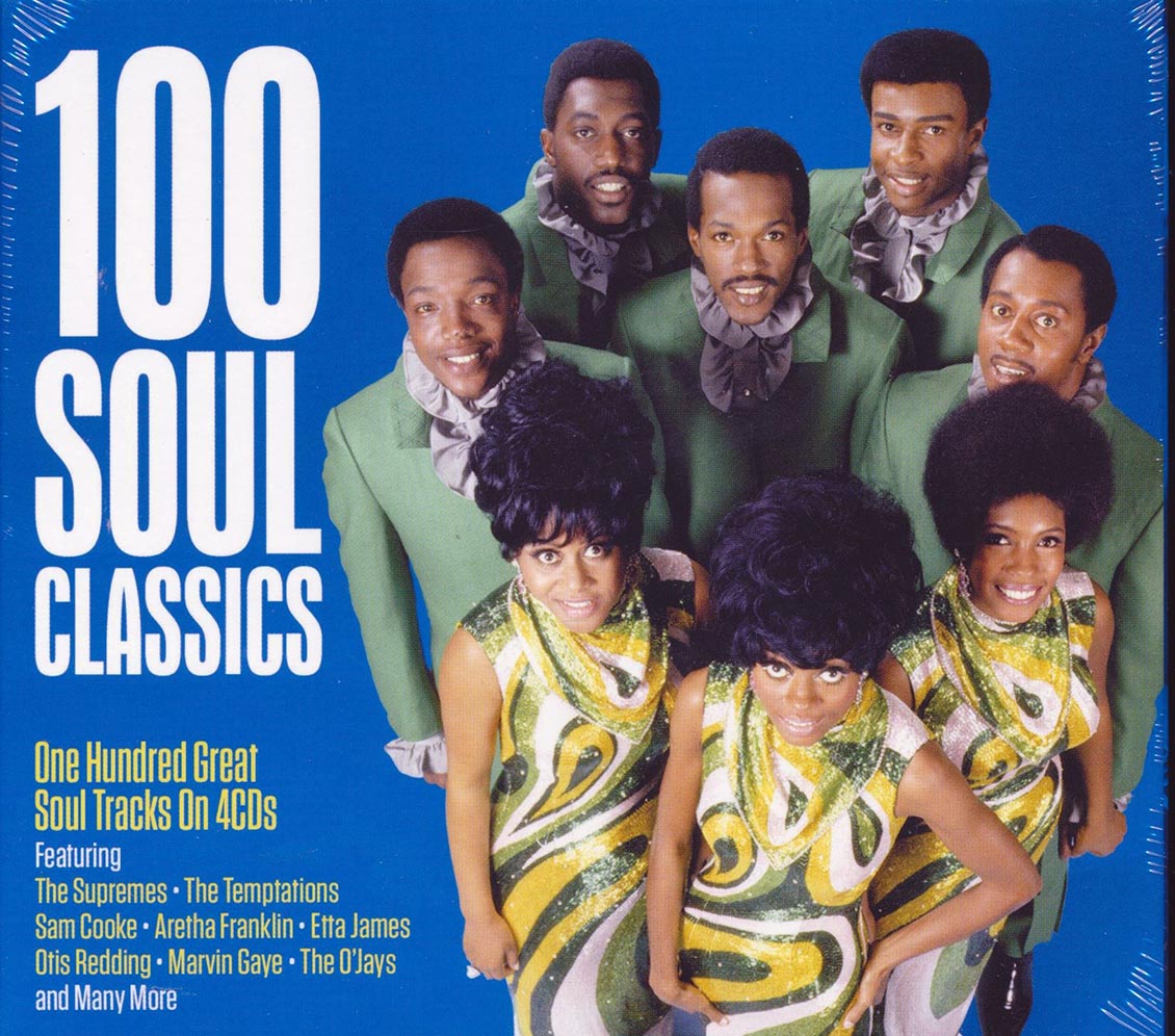 Sam Cooke, Etta James, Marvin Gaye, Aretha Franklin, Etc. - 100 Soul Classics (100 tracks) (4xCD) (deluxe 4-fold digipak)