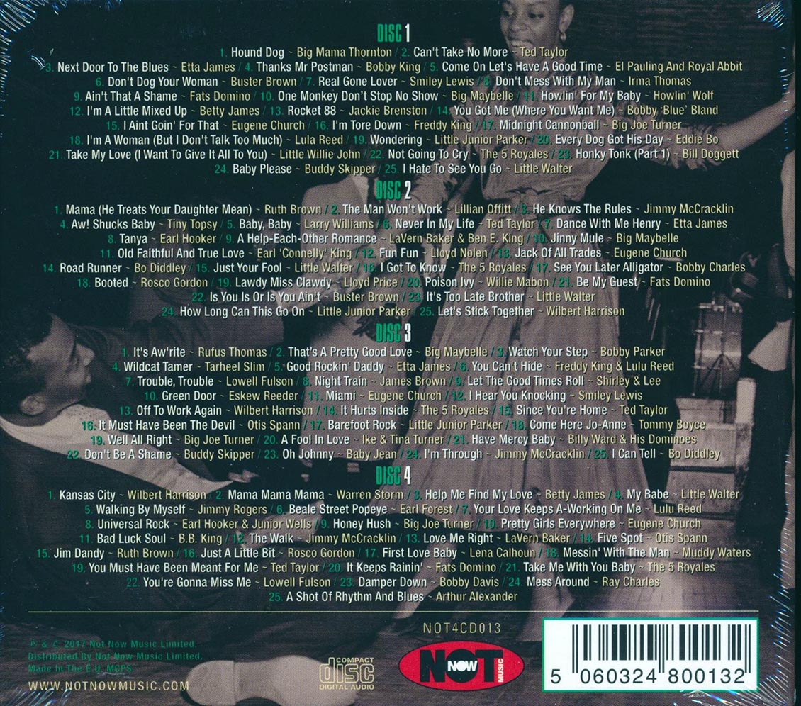 Ray Charles, Etta James, James Brown, Fats Domino, Etc. - 100 Rhythm & Blues Classics (100 tracks) (4xCD) (deluxe 4-fold digipak)
