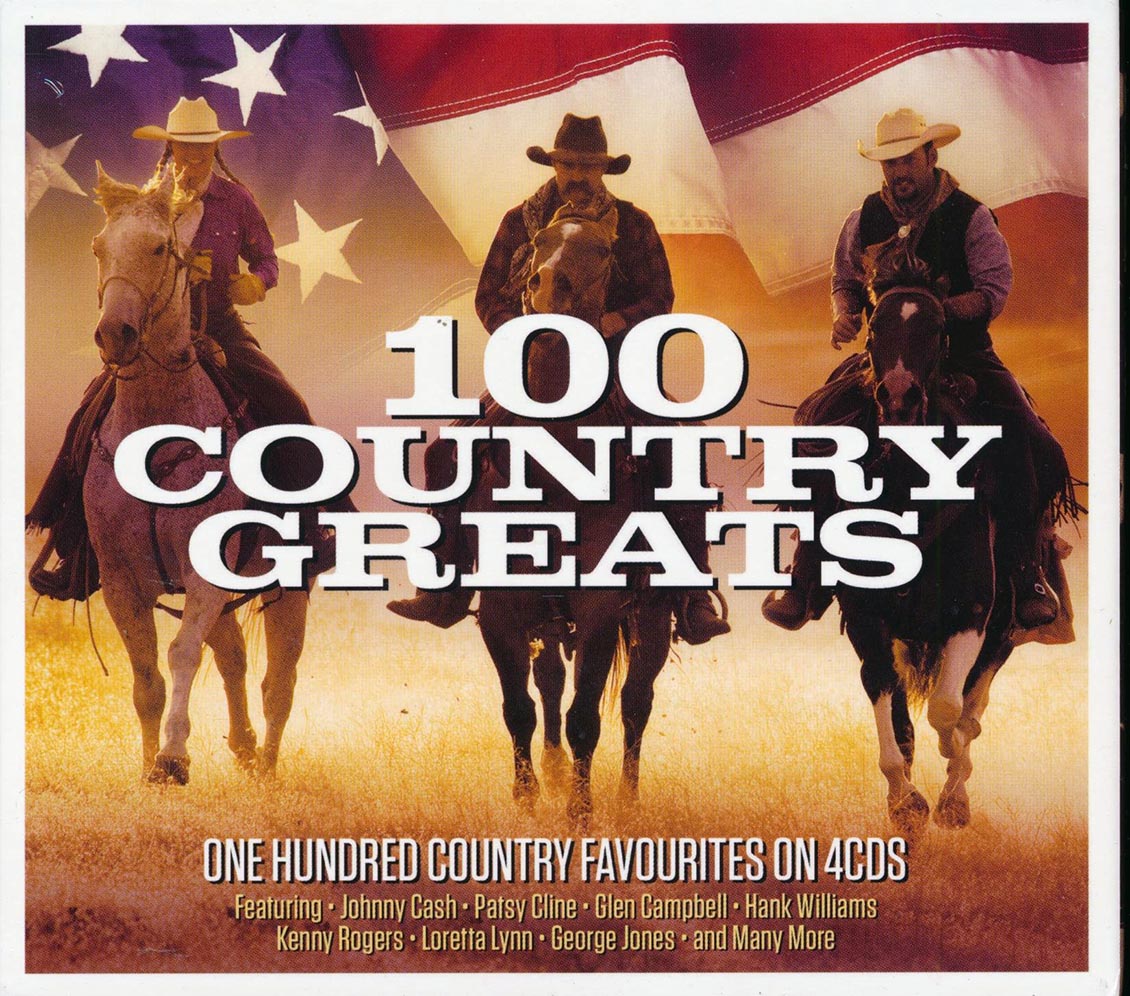 Johnny Cash, Glen Campbell, Hank Williams, George Jones, Etc. - 100 Country Greats (100 tracks) (4xCD) (deluxe 4-fold digipak)