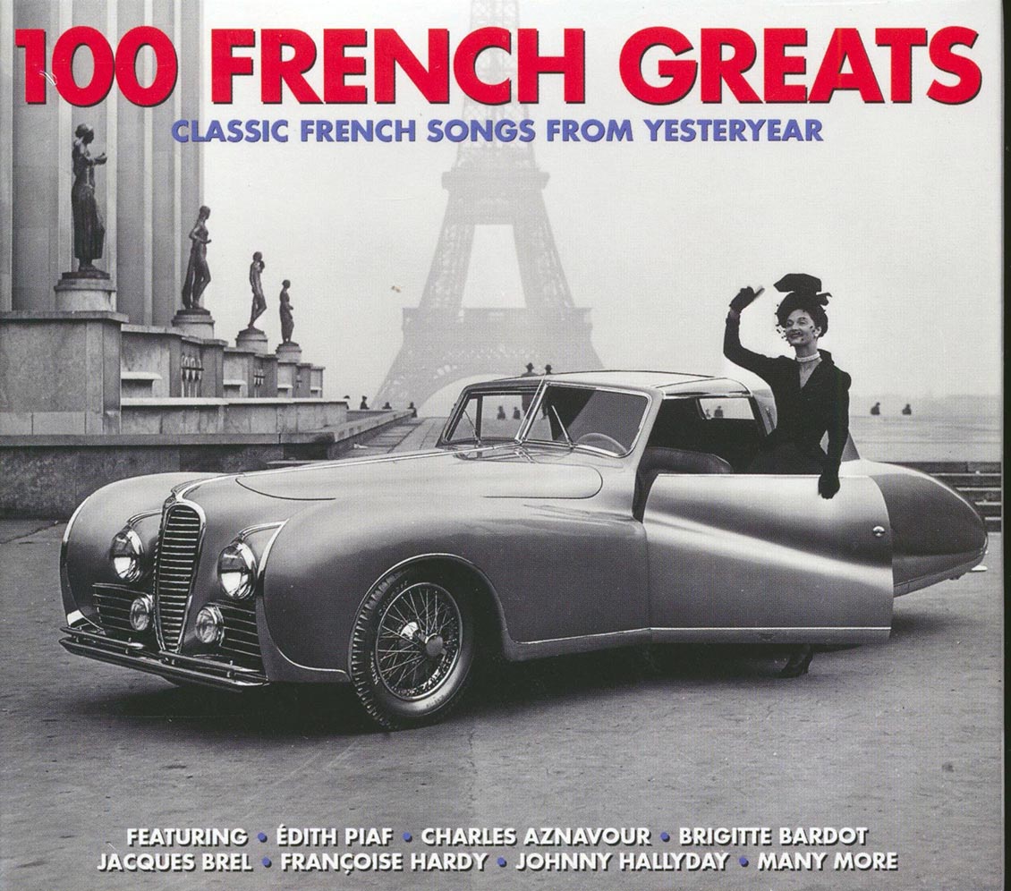 Francoise Hardy, Edith Piaf, Brigitte Bardot, Jacques Brel, Etc. - 100 French Greats (100 tracks) (4xCD) (deluxe 4-fold digipak)
